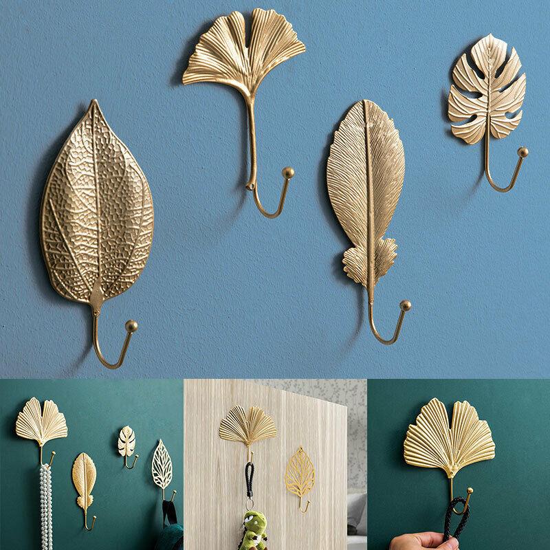 Hooks & Rails Nordic Light Luxury Golden Leaves Wall For Hanging Clothes No-Punch Hanger Coat Key Hook Home Decorative
Hooks & Rails Nordic Light Luxury Golden Leaves Wall For Hanging Clothes No-Punch Hanger Coat Key Hook Home Decorative
