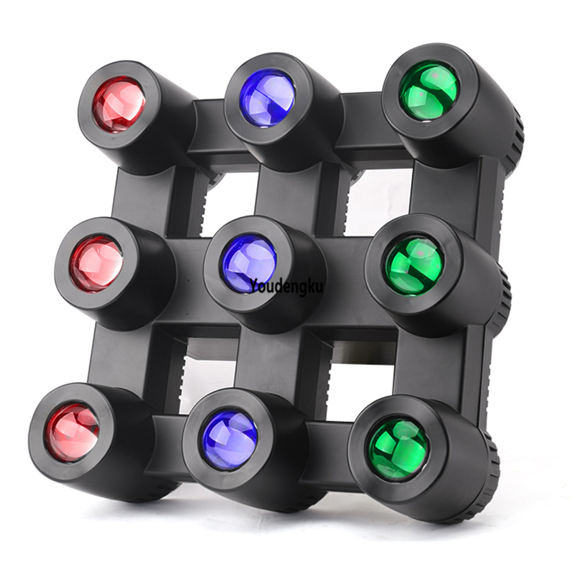 2pcs New fashion 9 eyes led beam matrix blinder 9x40w rgbw 4in1 beam dmx512 led matrix blinder sharpy beam disco light