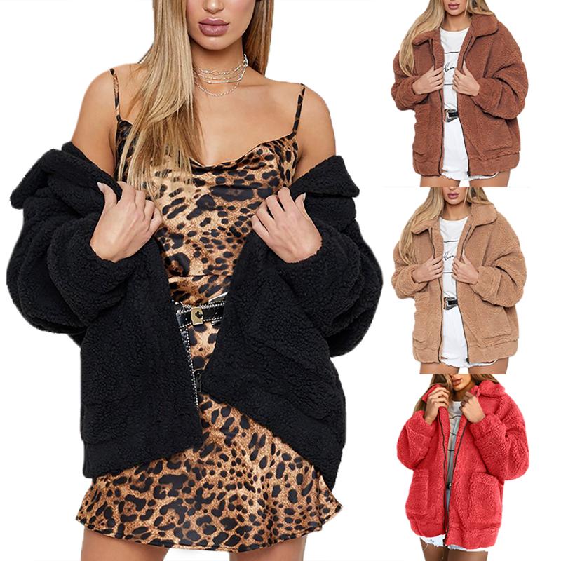 Women's Fur & Faux Lapel Collar Plush Coat Women Teddy Bear Hoodie Thick Warm Fleece Jacket Long Sleeve Solid Casual Loose Zip Up Outwear To, Black
Women's Fur & Faux Lapel Collar Plush Coat Women Teddy Bear Hoodie Thick Warm Fleece Jacket Long Sleeve Solid Casual Loose Zip Up Outwear To, Black