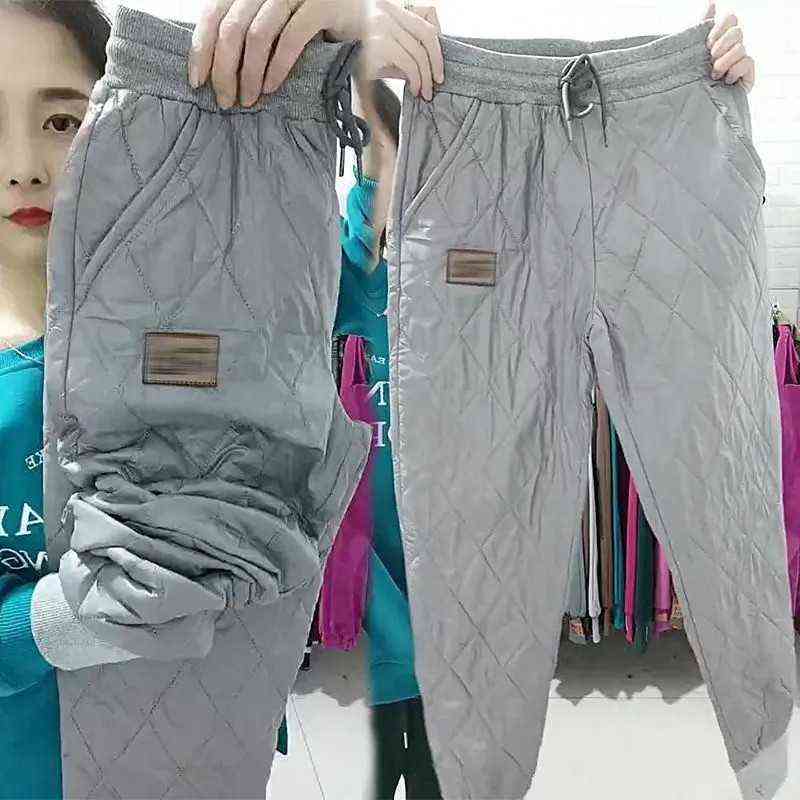 Winter Women Down Pants Plus Size 4xl Trousers Fashion Thick Warm Thermal Female High Waist Straight Cotton 211115