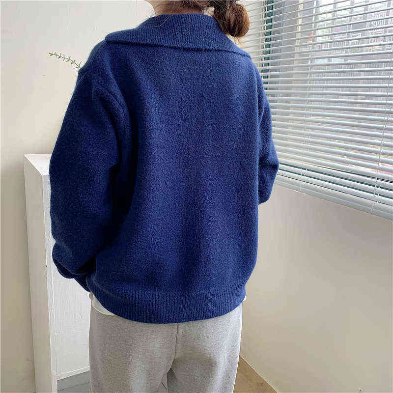 Colorfaith Women's Autumn Winter Sweater Fashionable Elegant Oversized Buttons Cardigans Short Vintage Tops SWC1514JX 211117