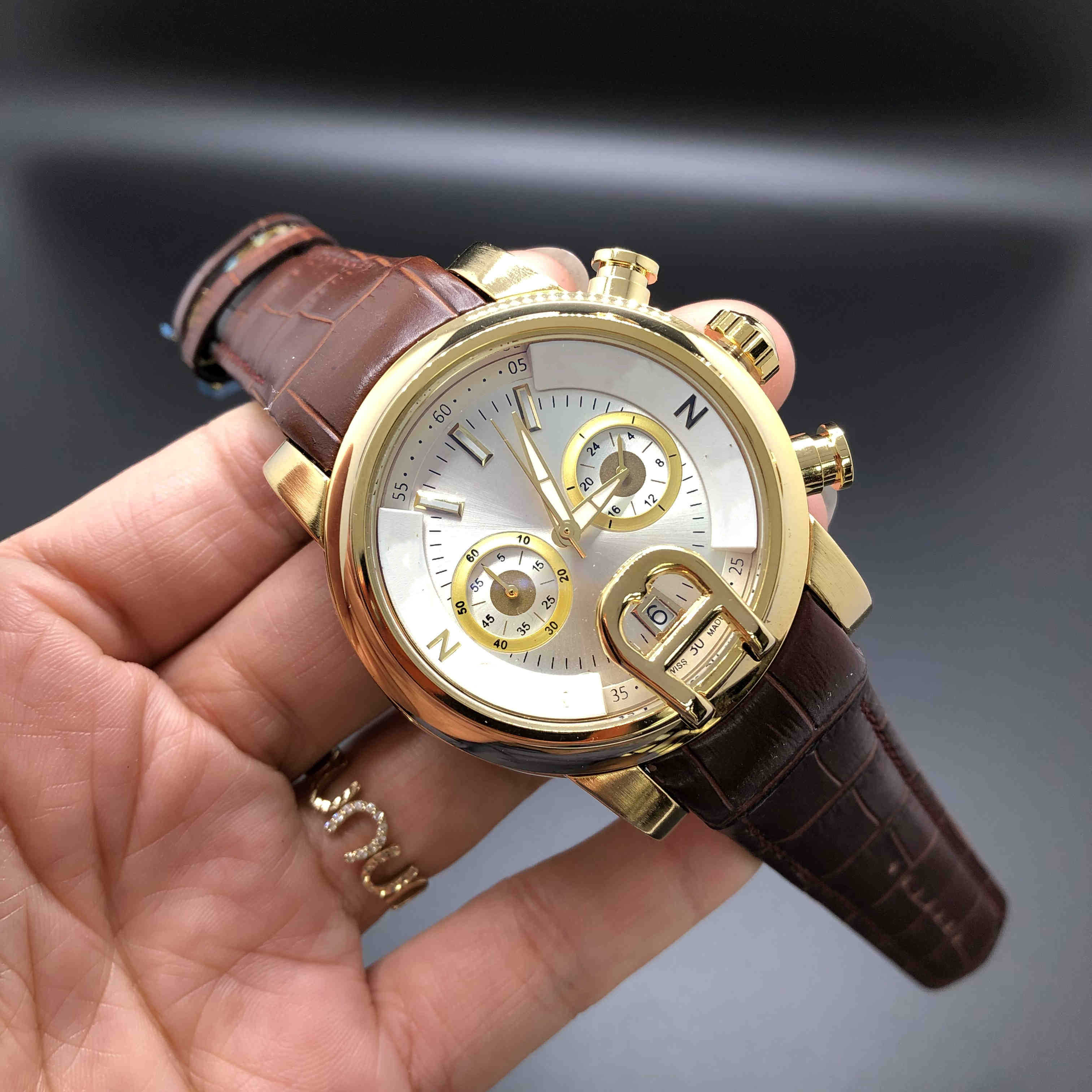 Luxury High Quality Watches for Men All Pointer Work Chronograph Quartz Watch Leather Business Waterproof Designer Wristwatches Montre
Luxury High Quality Watches for Men All Pointer Work Chronograph Quartz Watch Leather Business Waterproof Designer Wristwatches Montre