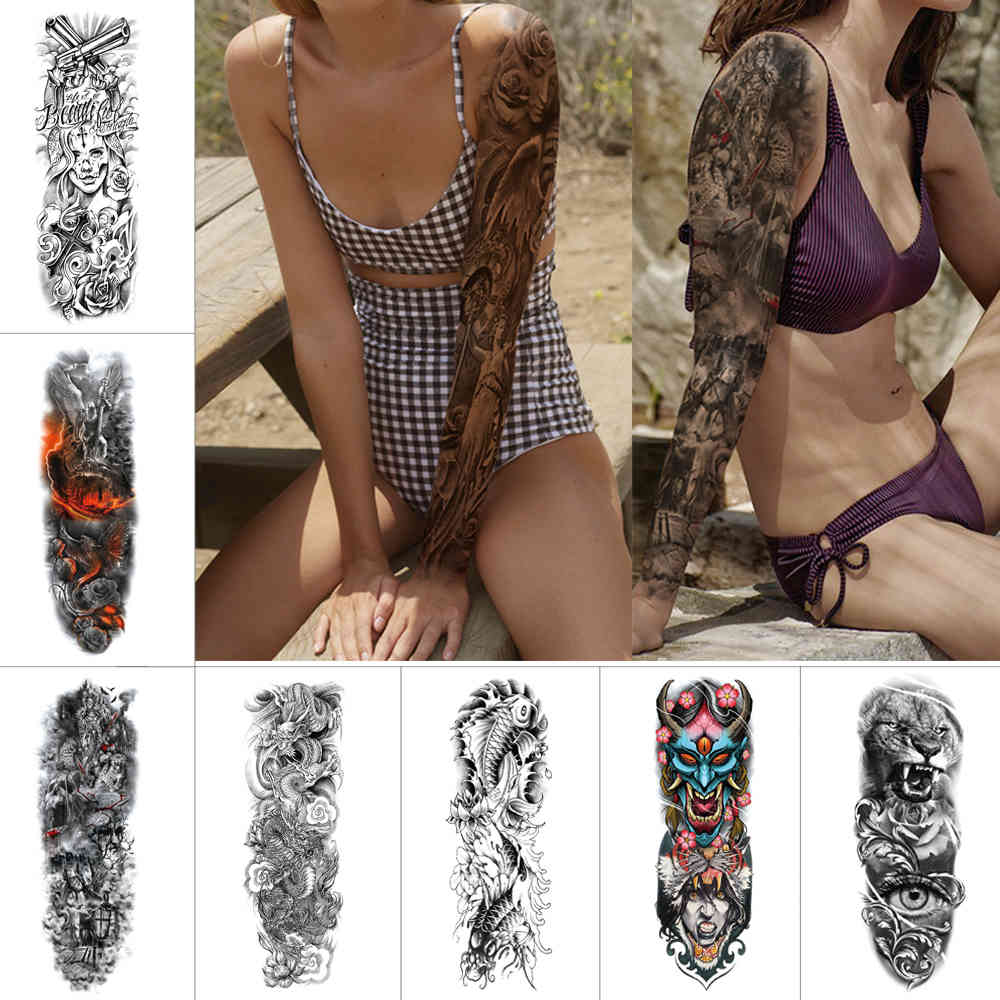 Temporary Tattoo Sticker Full Arm Large Big Sleeve skull flower fish sailboat dragon Fake tattoo Body Art Paint 480*170mm
Temporary Tattoo Sticker Full Arm Large Big Sleeve skull flower fish sailboat dragon Fake tattoo Body Art Paint 480*170mm