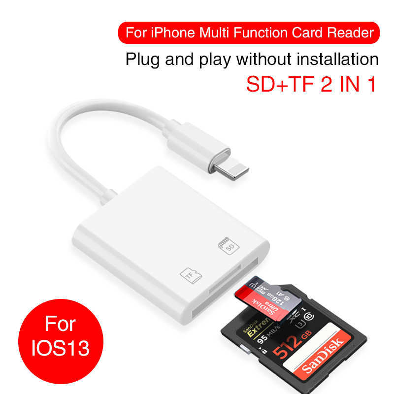 C57 For iPhone Multi Card Reader of Lightning For SD TF Memory Card Readers Support IOS13 For iPhone 6/7/8/X/XR/XS Max
C57 For iPhone Multi Card Reader of Lightning For SD TF Memory Card Readers Support IOS13 For iPhone 6/7/8/X/XR/XS Max