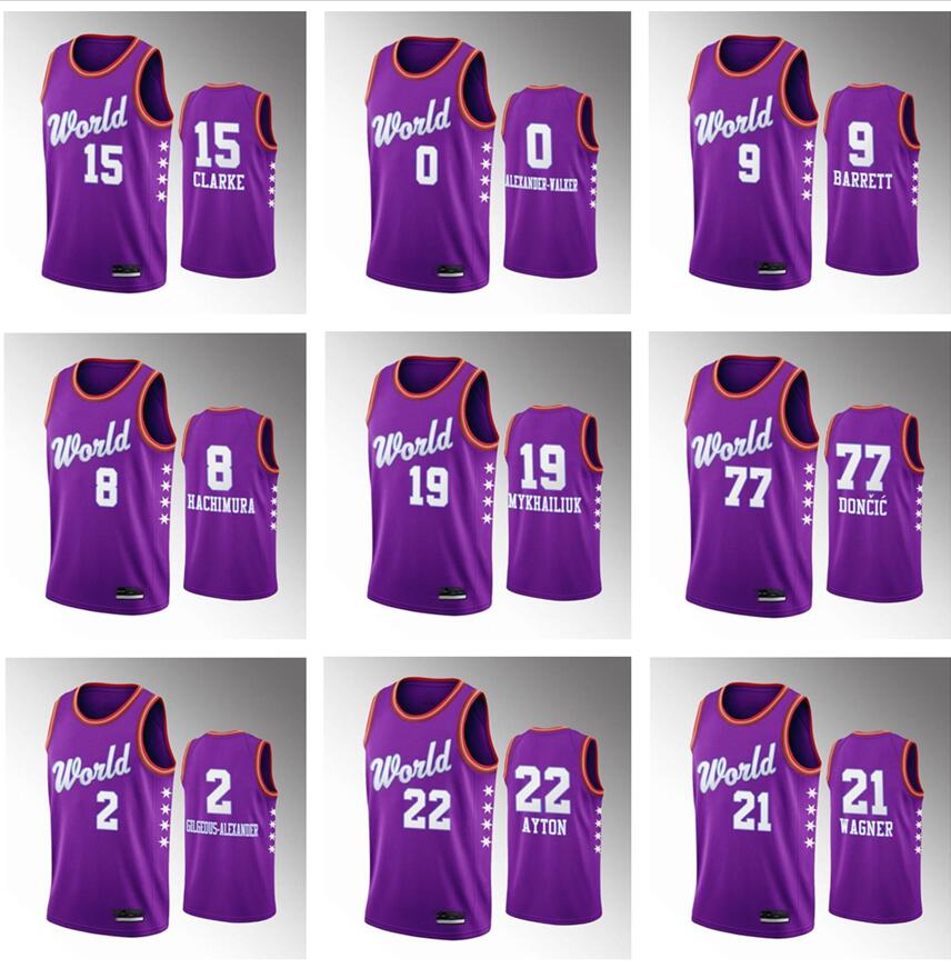 Men's World Jersey Team RJ Barrett Rui Hachimura Luka Doncic Shai Gilgeous-Alexander 2021 Rising Star Jerseys, Black;yellow
Men's World Jersey Team RJ Barrett Rui Hachimura Luka Doncic Shai Gilgeous-Alexander 2021 Rising Star Jerseys, Black;yellow