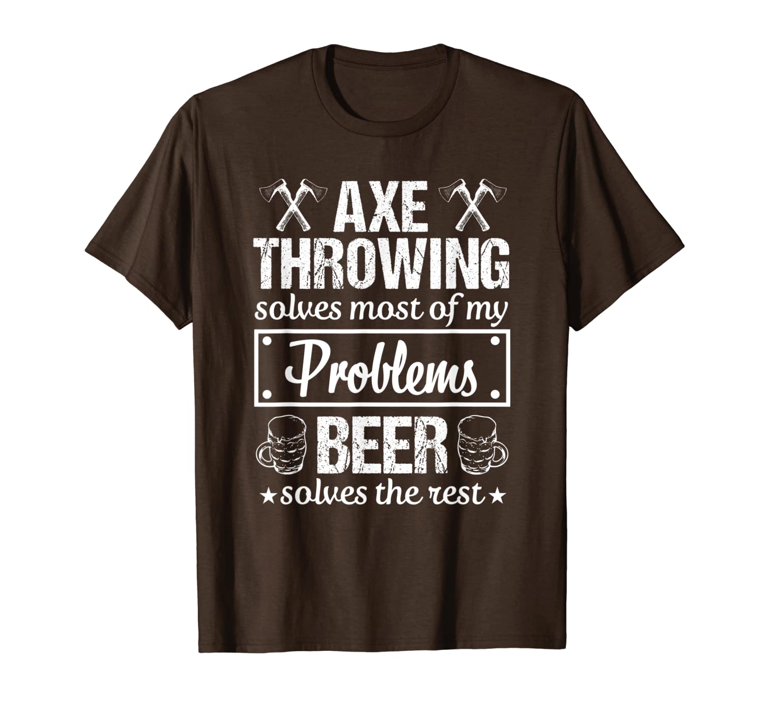 axe throwing funny problems lumberjack hatchet thrower gift t-shirt, White;black
axe throwing funny problems lumberjack hatchet thrower gift t-shirt, White;black
