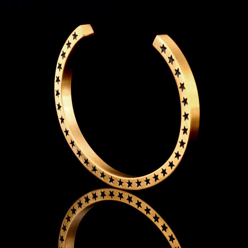 Mcllroy Bangle/men/women/stainless Steel/love/gold/cuff Bracelets & Bangles Pentagram Fashion Couple Men Jewelry Valentine Gifts Q0719
Mcllroy Bangle/men/women/stainless Steel/love/gold/cuff Bracelets & Bangles Pentagram Fashion Couple Men Jewelry Valentine Gifts Q0719