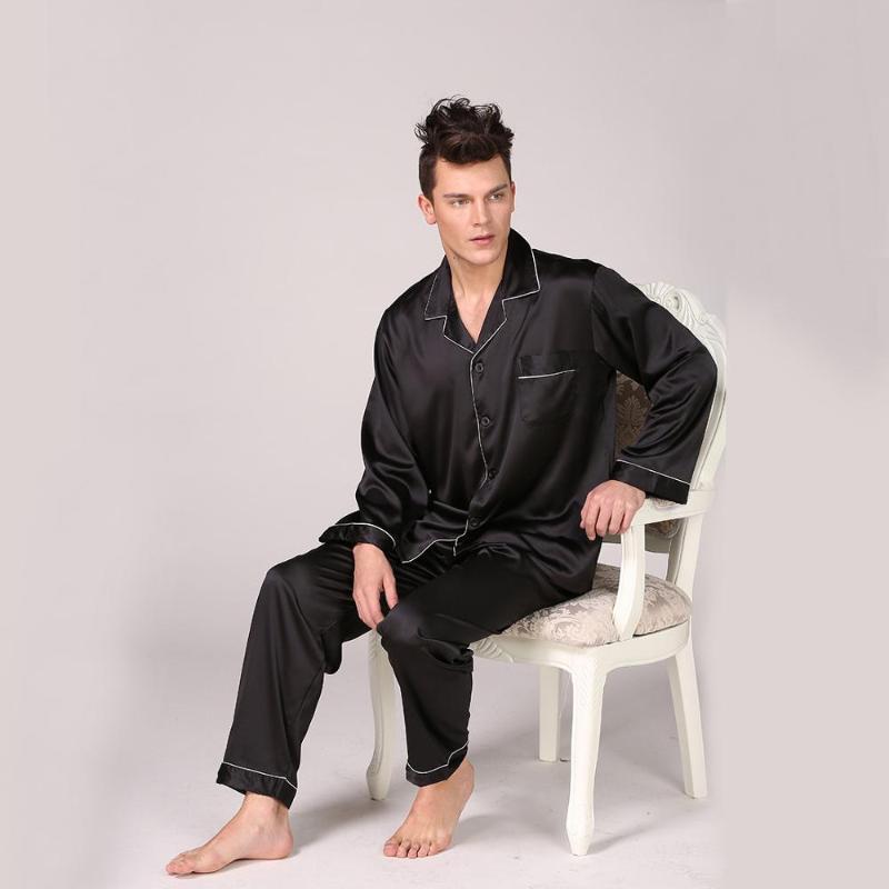 Men's Sleepwear Long Sleeve Silk Pajamas Spring Men Summer Pajama Sets Pijama Pyjamas Plus Size 3XL 100kg Nightwear Set, Black pants
Men's Sleepwear Long Sleeve Silk Pajamas Spring Men Summer Pajama Sets Pijama Pyjamas Plus Size 3XL 100kg Nightwear Set, Black pants