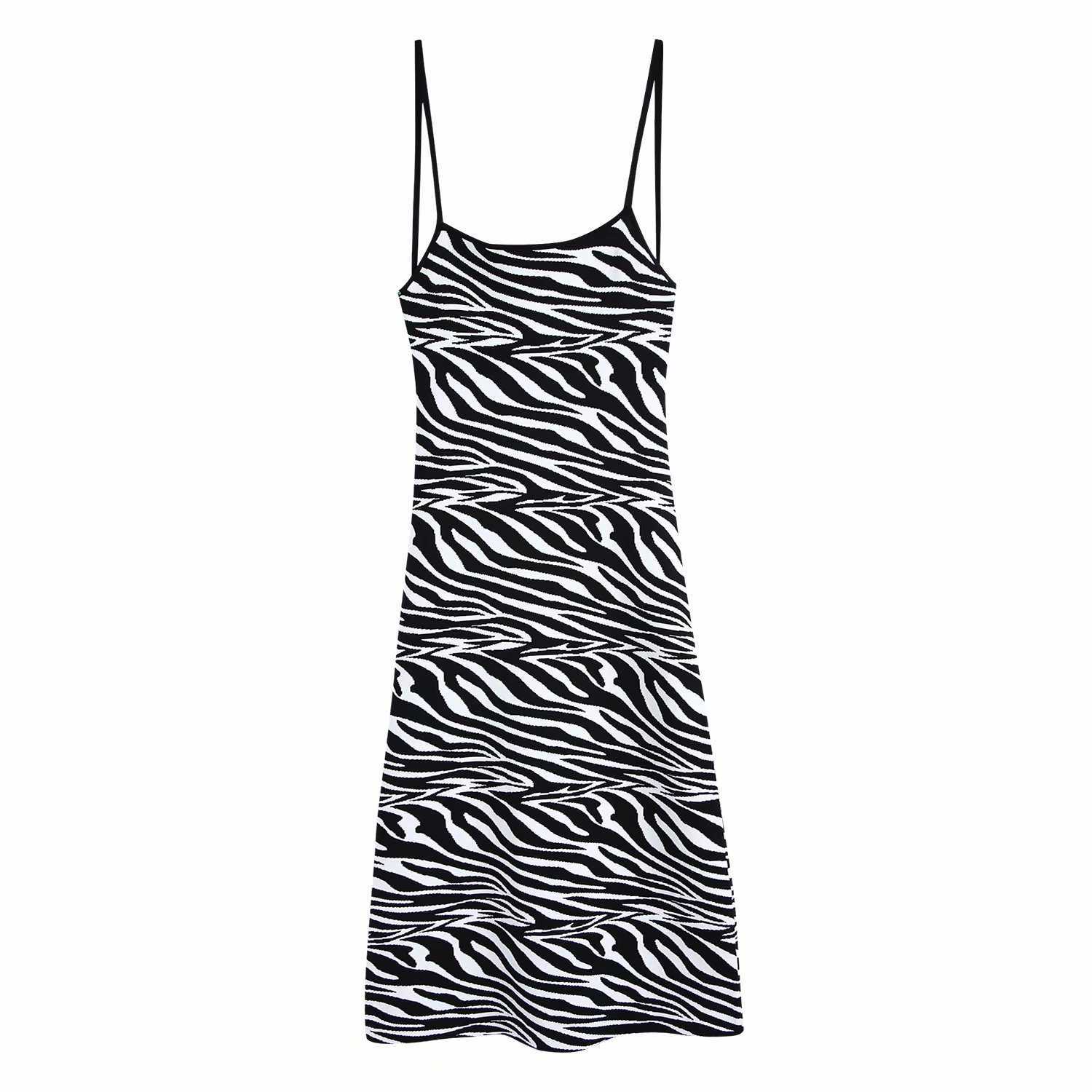 Women Sling Dress Knitted Backless Zebra stripes Fashion Elegant Chic Lady Woman Midi Dresses 210709, As picture
Women Sling Dress Knitted Backless Zebra stripes Fashion Elegant Chic Lady Woman Midi Dresses 210709, As picture
