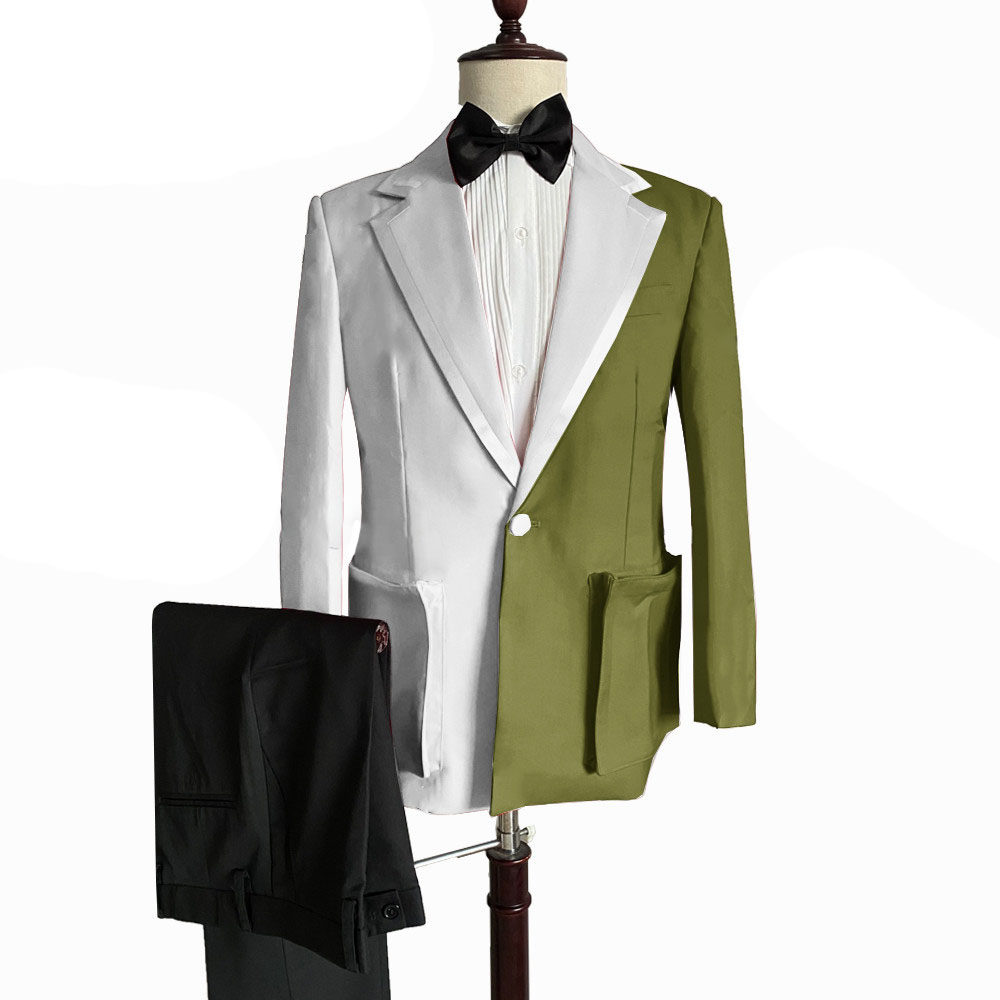 Three-Pieces Men Suits Business Casual Color Matching Fashion Slim Fit Groom Party Coat Wedding Dress Men's Suit Tailored Work Wear
