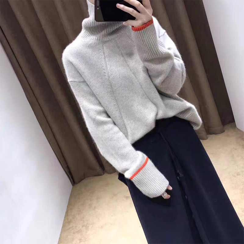 Autumn Winter High Neck Thick Cashmere Sweater Women's Lazy Wind Oversized Slim Short Solid Color Pullover Wool Tops 210520, Camel
Autumn Winter High Neck Thick Cashmere Sweater Women's Lazy Wind Oversized Slim Short Solid Color Pullover Wool Tops 210520, Camel