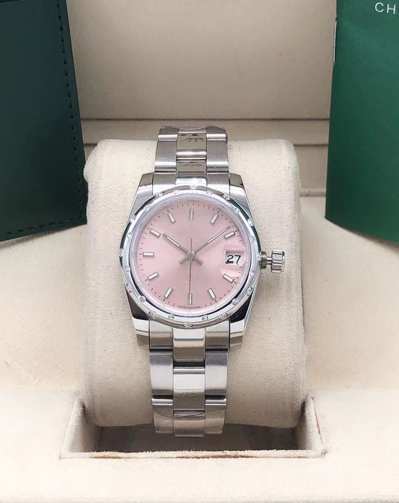 High quality gold fashion 31mm womens watches Ladies dress bracelet stainless steel watch date diamond ring automatic mechanical wristwatch box handbag gift, Box3
High quality gold fashion 31mm womens watches Ladies dress bracelet stainless steel watch date diamond ring automatic mechanical wristwatch box handbag gift, Box3