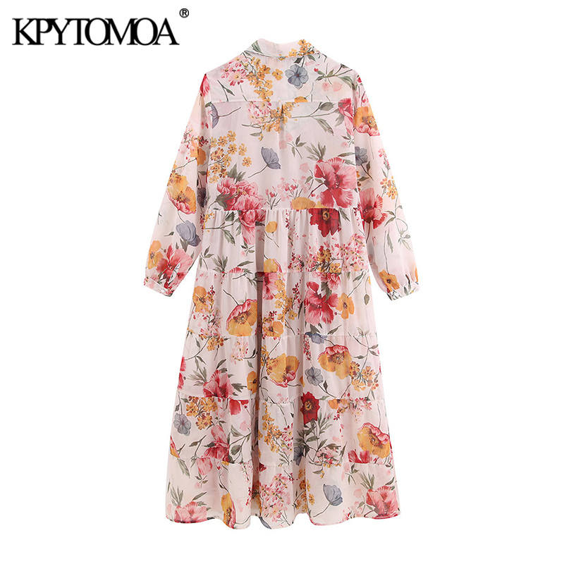 Women Fashion Floral Print Chiffon Midi Shirt Dress Two Pieces Sets See Through Female Dresses Vestidos Mujer 210420