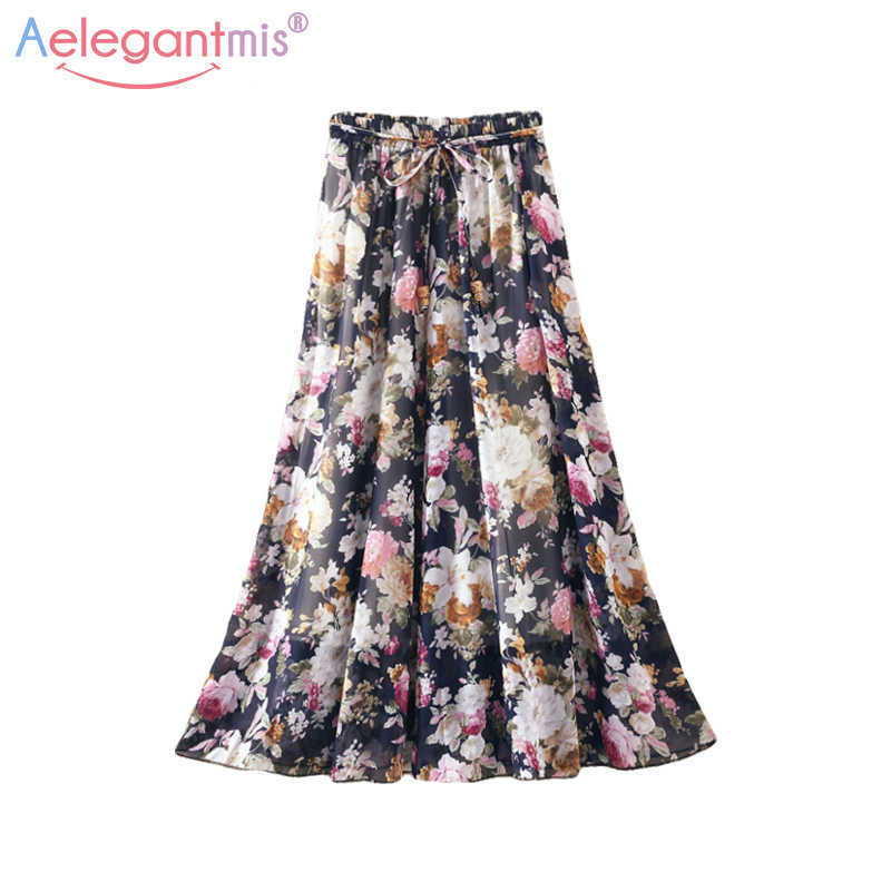 Aelegantmis Women Bohemian Summer Beach Skirt With Belt Ladies Floral Print Chiffon Long High Waist Big Hem Boho s 210607, 14
Aelegantmis Women Bohemian Summer Beach Skirt With Belt Ladies Floral Print Chiffon Long High Waist Big Hem Boho s 210607, 14
