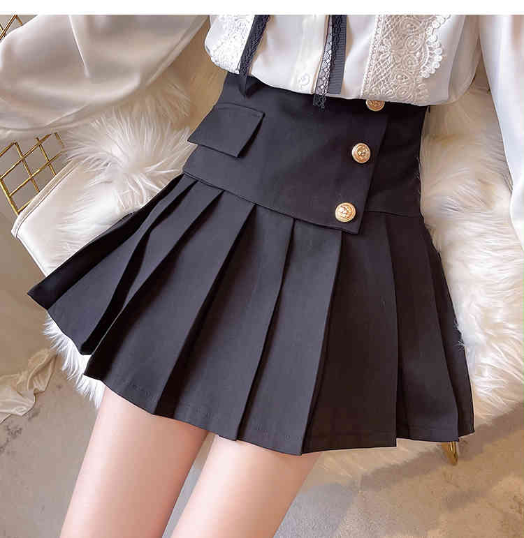 Girl Student 2 Piece Set Korea Sweet Bow Ruffles Long Sleeve Chiffon Shirts + High Waist Pleated Short Skirts Fashion Outfits 210519
