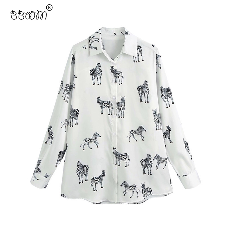 Women Stylish Zebra Print Buttons Loose Blouses Vintage Lapel Collar Long Sleeve Shirts Female Chic Tops 210520, Green
Women Stylish Zebra Print Buttons Loose Blouses Vintage Lapel Collar Long Sleeve Shirts Female Chic Tops 210520, Green