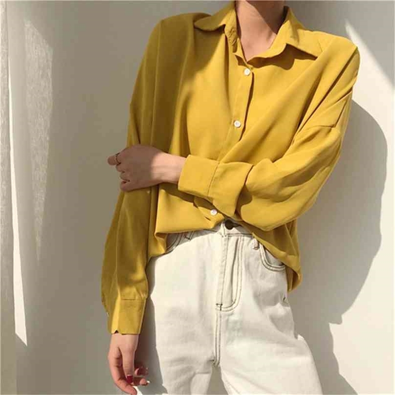 Korean Blouse Women Causal Long Sleeve Single Breasted Chic Spring Autumn Mujer Ladies Chiffon Shirts 210525
Korean Blouse Women Causal Long Sleeve Single Breasted Chic Spring Autumn Mujer Ladies Chiffon Shirts 210525