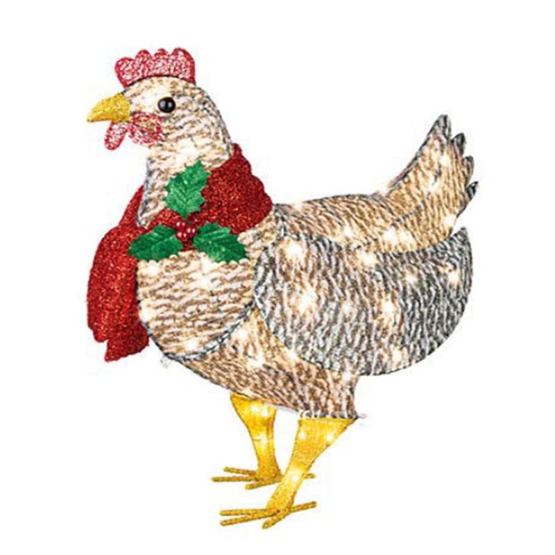 Christmas Decorations Light Up Chicken With Scarf Outdoor Garden Courtyard Decoration Acrylic Sculpture
Christmas Decorations Light Up Chicken With Scarf Outdoor Garden Courtyard Decoration Acrylic Sculpture