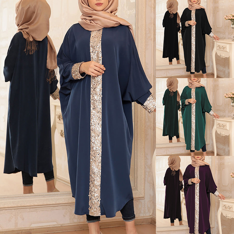 Dubai Arab Islam Women Muslim Dress Casual Loose Sequin Kimono Long Robe Turkish Long Sleeve Abaya Desses Jubah Maxi Hijab Dress
Dubai Arab Islam Women Muslim Dress Casual Loose Sequin Kimono Long Robe Turkish Long Sleeve Abaya Desses Jubah Maxi Hijab Dress