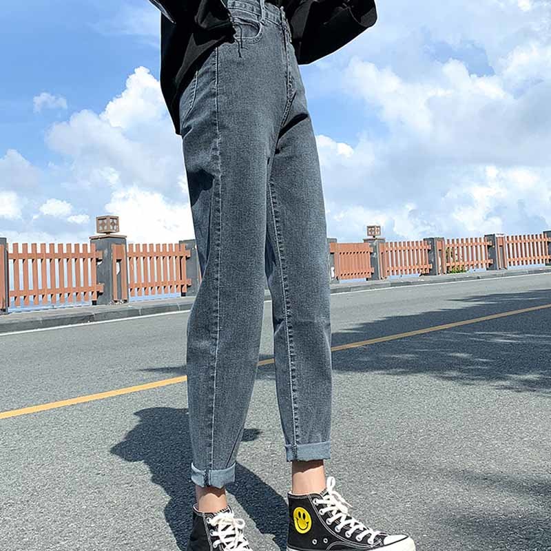 Allmatch Autumn Stretch Street Style Jeans Women Straight Fashion High Waist Loose Pants Trousers 10791 210518