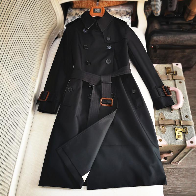 Women' Trench Coats Women Coat High Quality 2021 Autumn Winter Medium Length Outerwear Waterproof Cotton British Double Breasted, Black
Women' Trench Coats Women Coat High Quality 2021 Autumn Winter Medium Length Outerwear Waterproof Cotton British Double Breasted, Black