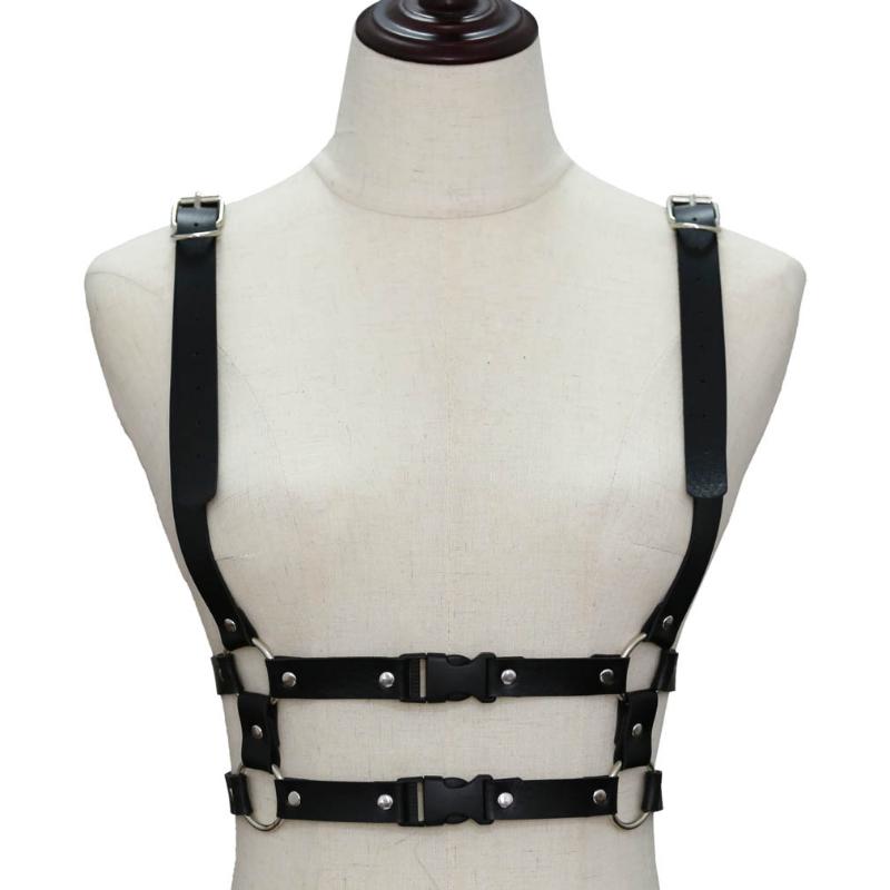 Leather Harness Goth Punk Body Chain For Women Garters Strap Bondage Halterneck Collar Gothic Waist Shoulder Necklace Harajuku Pendant Neckl
Leather Harness Goth Punk Body Chain For Women Garters Strap Bondage Halterneck Collar Gothic Waist Shoulder Necklace Harajuku Pendant Neckl