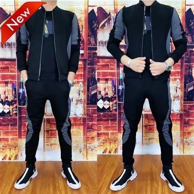 Men's Tracksuits Spring And Autumn Personalized Splicing Stand Collar Sports Suit Fashion Leisure Two Piece Set, Black
Men's Tracksuits Spring And Autumn Personalized Splicing Stand Collar Sports Suit Fashion Leisure Two Piece Set, Black
