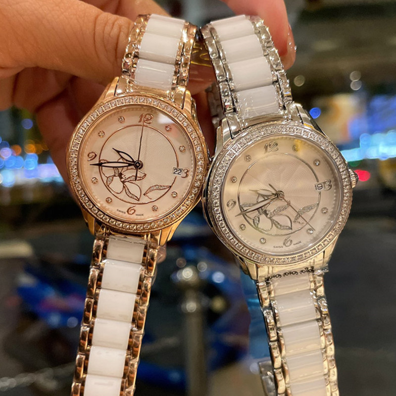Women White Ceramic Watches Sapphire Mirror Design Luxury Fashion Waterproof Calendar Diamond Ladies Watch High Quality Brand Wristwatches, Box
Women White Ceramic Watches Sapphire Mirror Design Luxury Fashion Waterproof Calendar Diamond Ladies Watch High Quality Brand Wristwatches, Box