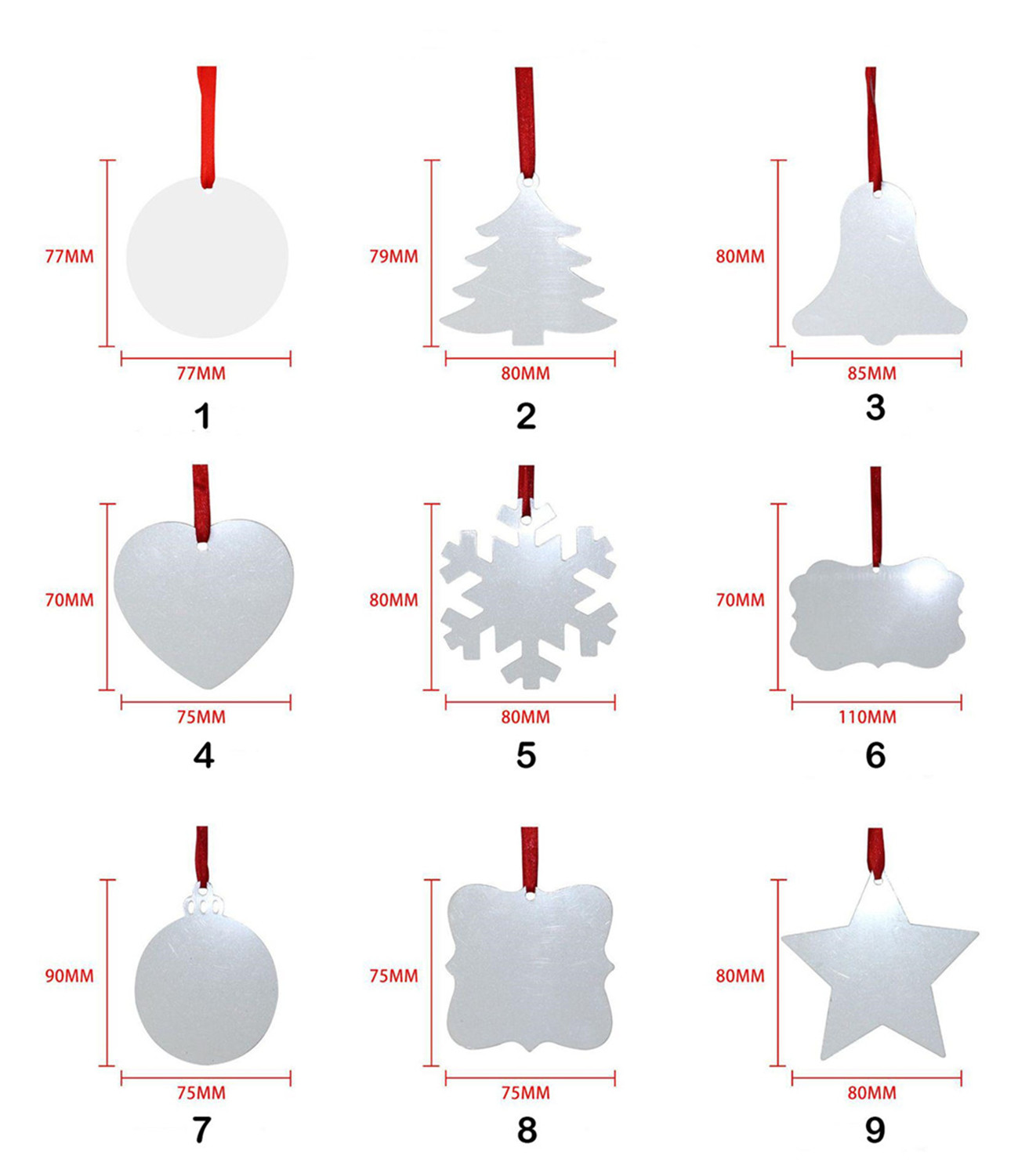 50%off Sublimation Blank Christmas Ornament Double-Sided Xmas Tree Pendant Multi Shape Aluminum Plate Metal Hanging Tag Holidays
50%off Sublimation Blank Christmas Ornament Double-Sided Xmas Tree Pendant Multi Shape Aluminum Plate Metal Hanging Tag Holidays
