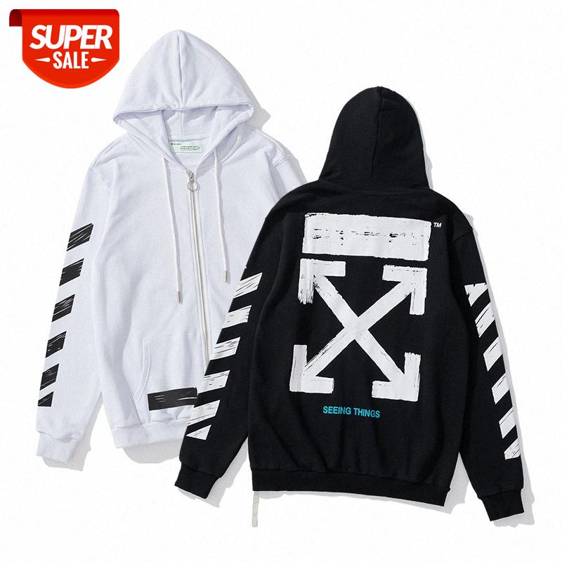 WHITE brushed printing zipper cardigan hooded sweater coat men and women couple OW hoodie #sh8f, Black
WHITE brushed printing zipper cardigan hooded sweater coat men and women couple OW hoodie #sh8f, Black