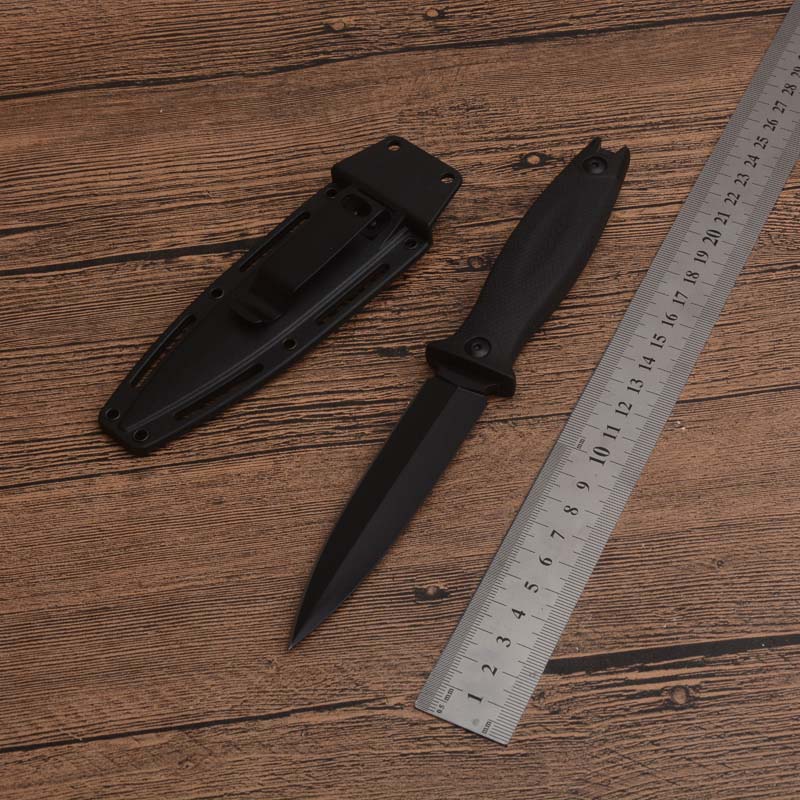 Special Offer KS 4007 Outdoor Survival Straight Tactical Knife 8Cr13Mov Double Action Black Oxide Blade ABS Handle Fixed Blades Knives knife With Kyde
