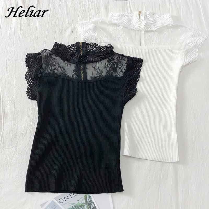 Women Lace Top Zipper T-shirt Transparent Tops Ruffled Tshirt Summer Short Sleeve Hallow Out Camiseta Feminina TEE 210518, White
Women Lace Top Zipper T-shirt Transparent Tops Ruffled Tshirt Summer Short Sleeve Hallow Out Camiseta Feminina TEE 210518, White