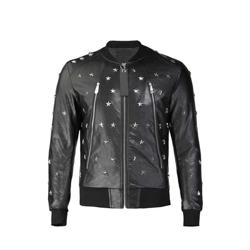 PP SKULL Men Leather Jacket Autumn Winter Fashion Black Coat Sports Leisure Tops Plein Jacket Chaqueta de cuero para hombre 211018
PP SKULL Men Leather Jacket Autumn Winter Fashion Black Coat Sports Leisure Tops Plein Jacket Chaqueta de cuero para hombre 211018