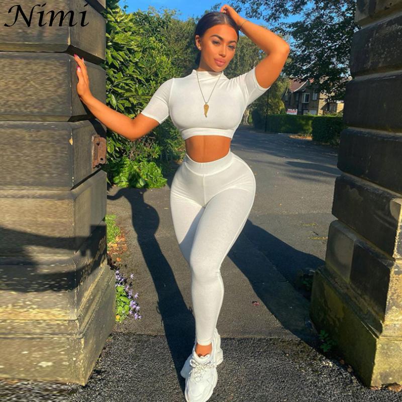 Women's Two Piece Pants NiMi 2021 Fashion Women Casual Sport Set Komplet Dresowy Damski Short-sleeved Crop Top Slim Fit Sportswear Sleeve Tr, White
Women's Two Piece Pants NiMi 2021 Fashion Women Casual Sport Set Komplet Dresowy Damski Short-sleeved Crop Top Slim Fit Sportswear Sleeve Tr, White