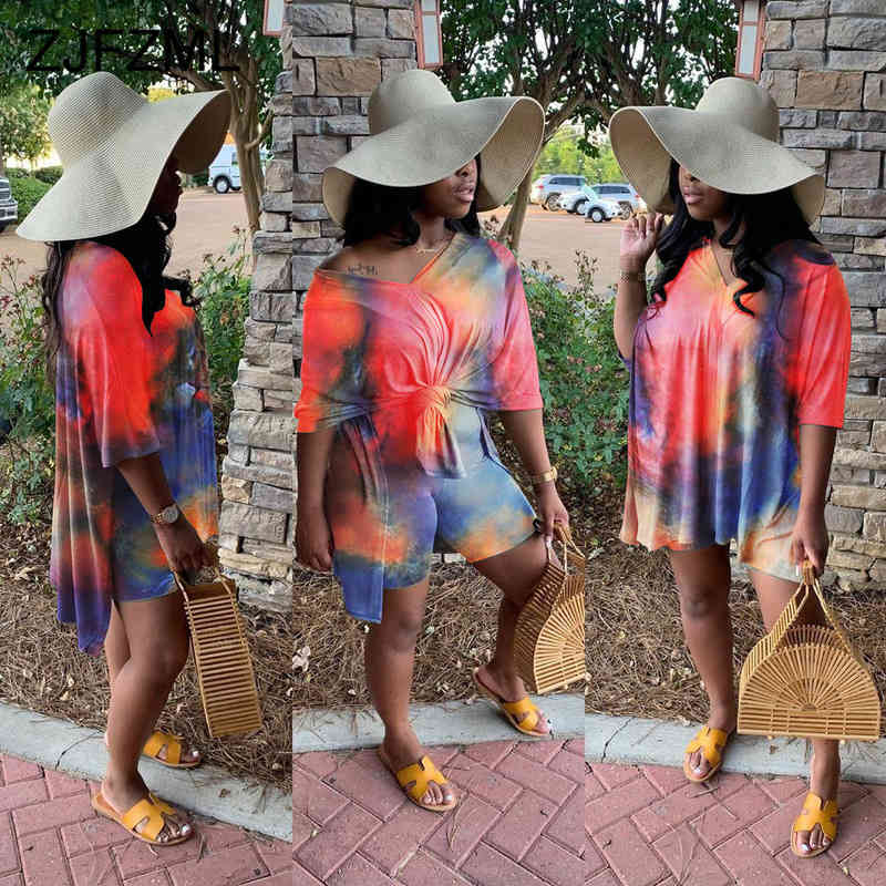 Plus Size Two Piece Tracksuit Women's Festival Clothing V Neck Half Sleeve Long T Shirt+Fitness Short Tie Dye Print 2 Piece Set 210520, Gray
Plus Size Two Piece Tracksuit Women's Festival Clothing V Neck Half Sleeve Long T Shirt+Fitness Short Tie Dye Print 2 Piece Set 210520, Gray
