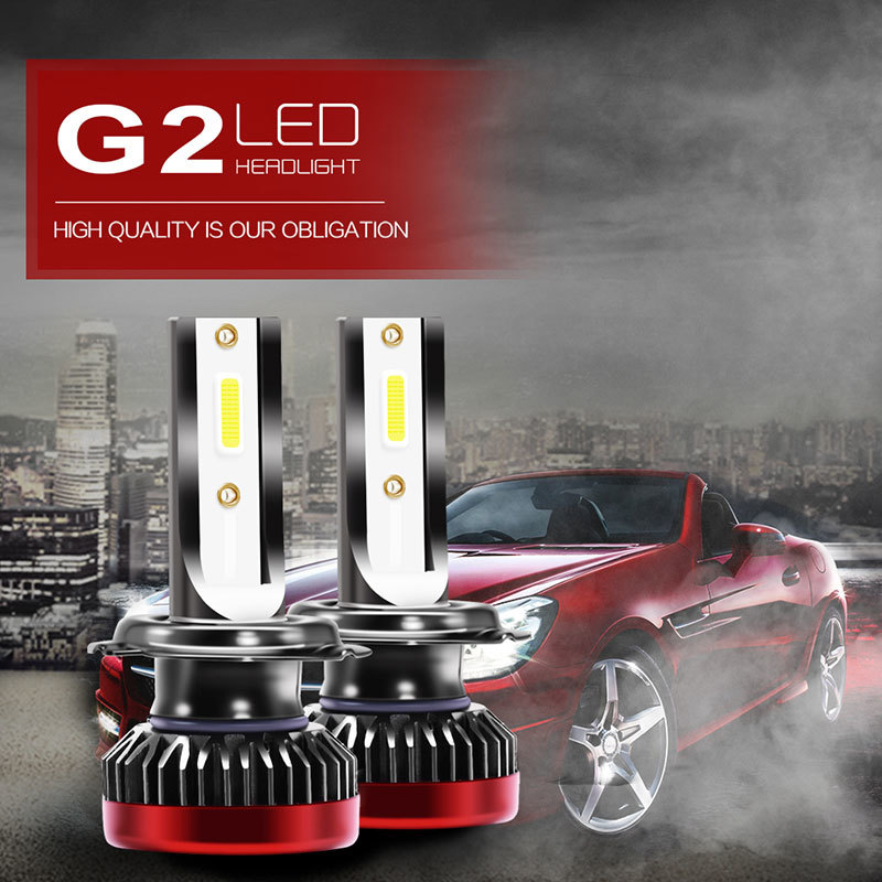 Car LED Headlight G2 Mini Bulbs Kit led H1 H7 9012 H8/H9/H11 9005/HB3 9006/HB4 6000K Efficient COB Waterproof Fog Light for Auto car