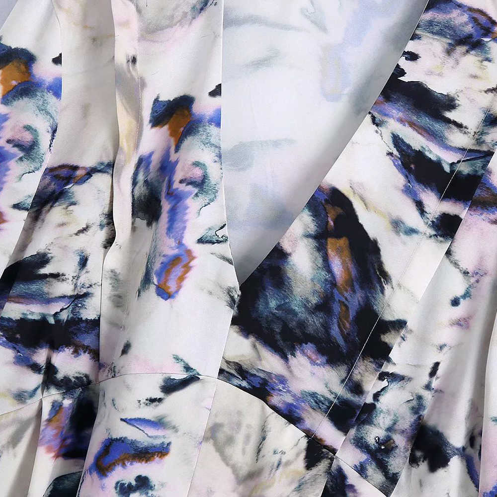 Women Dress Printed V-neck Elegant Fashion Casual Midi Woman Dresses Femme Robe Ropa Mujer Vestidos 210709