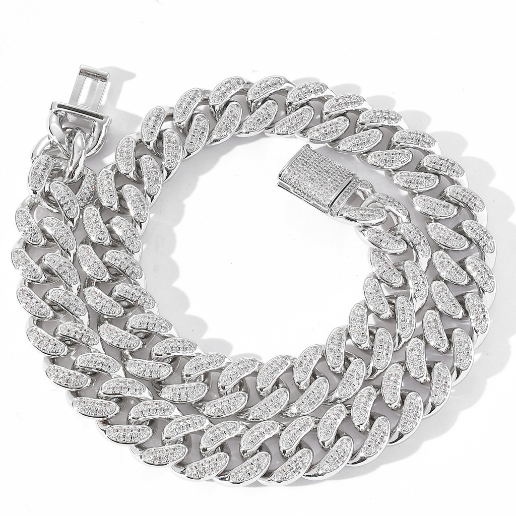 15mm Iced Out Chains Men Miami Cuban Link Necklace Diamond CZ Gold Silver Chain Fashion Hip Hop Jewelry
15mm Iced Out Chains Men Miami Cuban Link Necklace Diamond CZ Gold Silver Chain Fashion Hip Hop Jewelry