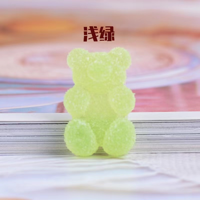 50Pcs Soft Candy Bear Doll House Flatback Resin Components Cabochon Charms for Sweet Gummy Cabochons DIY Scrapbooking Decoration