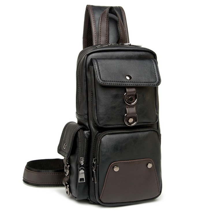 Crossbody Bag For Men Waterproof USB Multifunction Male Shoulder Anti-Theft Short Travel Messenger Chest Sling Bags
