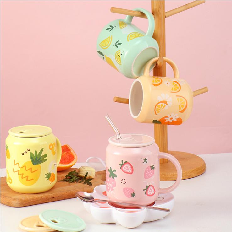 Mugs Straw Mug Soft Cute Healing System Fruit Ceramic Girl Office Children's Coffee Japanese Milk With Lid Spoon
Mugs Straw Mug Soft Cute Healing System Fruit Ceramic Girl Office Children's Coffee Japanese Milk With Lid Spoon