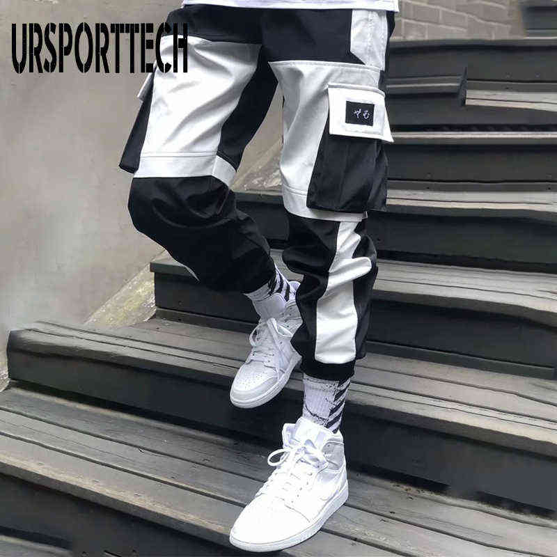 Cargo Men Pants Trousers Hip Hop Joggers Teenager Boys Pants Pocket Casual Techwear Harem Streetwear Student Trousers Sweatpants 211112
