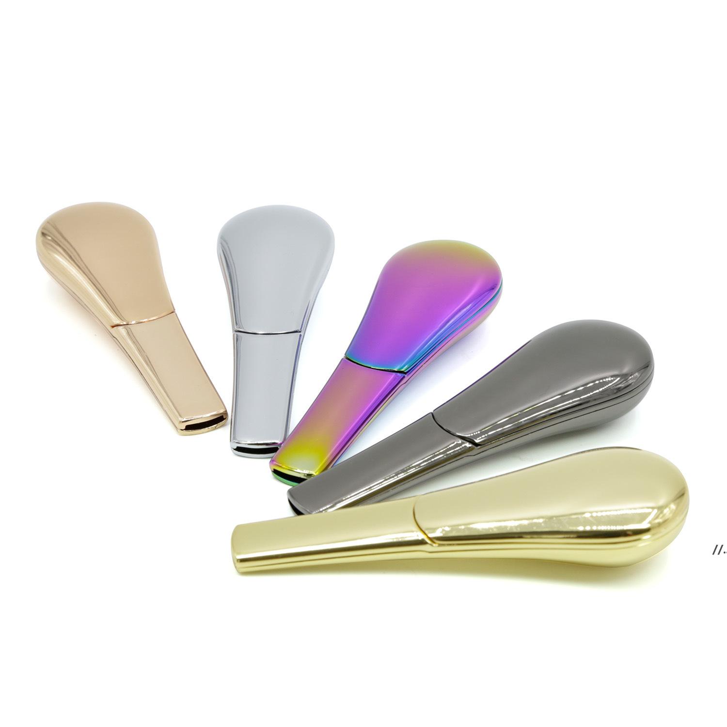 Wholesales Zinc alloy Rainbow color rainbow spoon pipe gift box packaging spoon Shape with Cover metal smoking Pipe DWE6617
Wholesales Zinc alloy Rainbow color rainbow spoon pipe gift box packaging spoon Shape with Cover metal smoking Pipe DWE6617