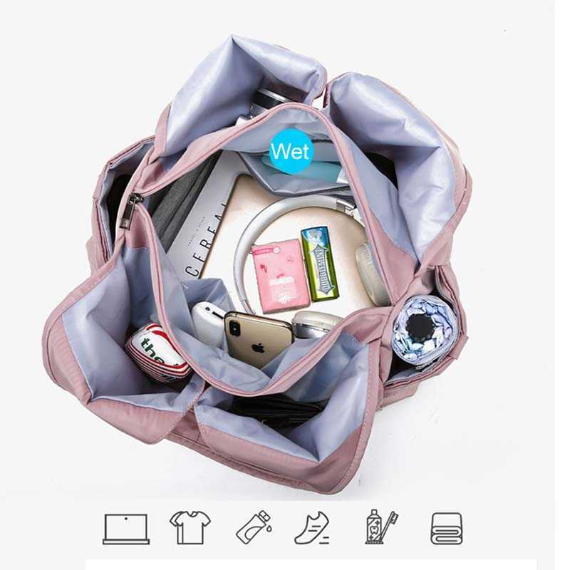 Yoga Mat Bag Fitness Gym Bags Travel Sac De Sport For Women Gymtas Mummy Sports Tas Woman Shoulder Sporttas 2019 Dry Wet XA35A Y0721