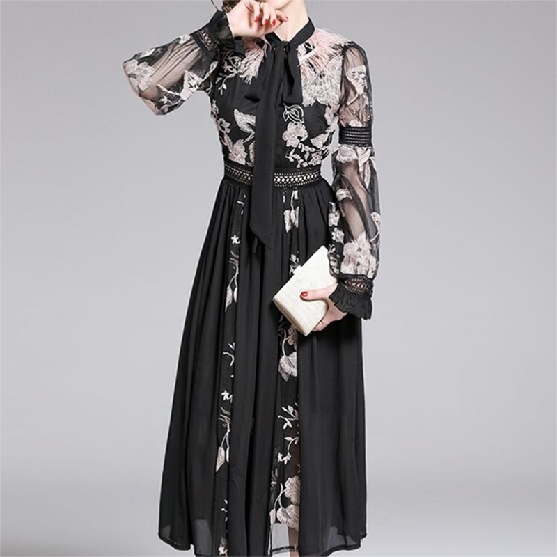 Summer Mesh Embroidery Flower Dress Elegant Party Women Korean Design Long Sleeve A-line 210603, Picture color
Summer Mesh Embroidery Flower Dress Elegant Party Women Korean Design Long Sleeve A-line 210603, Picture color