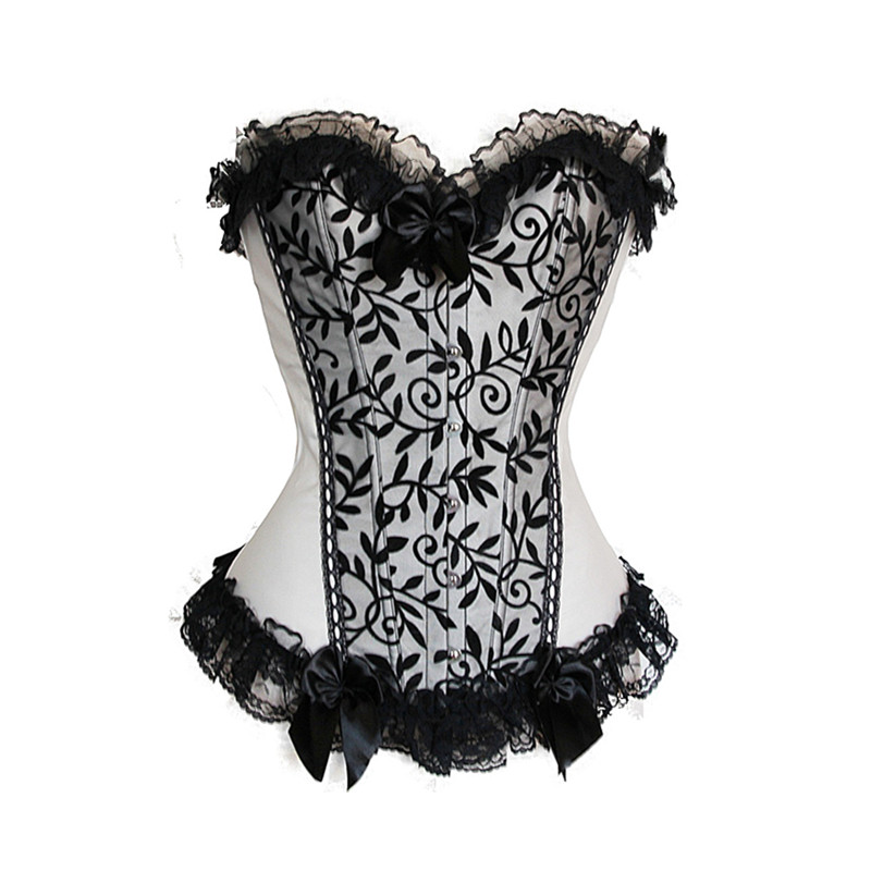 Woman Bustiers Sexy Lady Boned Bust Basque Gothic Burlesque Overbust Corset Bustier Fashion Lace Corset And Bustier Outwear Corset Top, Black
Woman Bustiers Sexy Lady Boned Bust Basque Gothic Burlesque Overbust Corset Bustier Fashion Lace Corset And Bustier Outwear Corset Top, Black