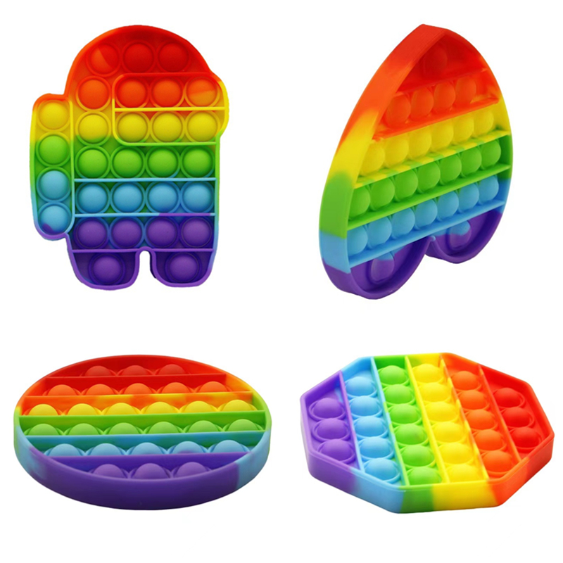 Many Shape Fidget Toy Party Favor Stress Reliever Toys push bubble Poppers Keychain Heart Round Colours Silicone rainbow Keyring Pendant Kid
Many Shape Fidget Toy Party Favor Stress Reliever Toys push bubble Poppers Keychain Heart Round Colours Silicone rainbow Keyring Pendant Kid