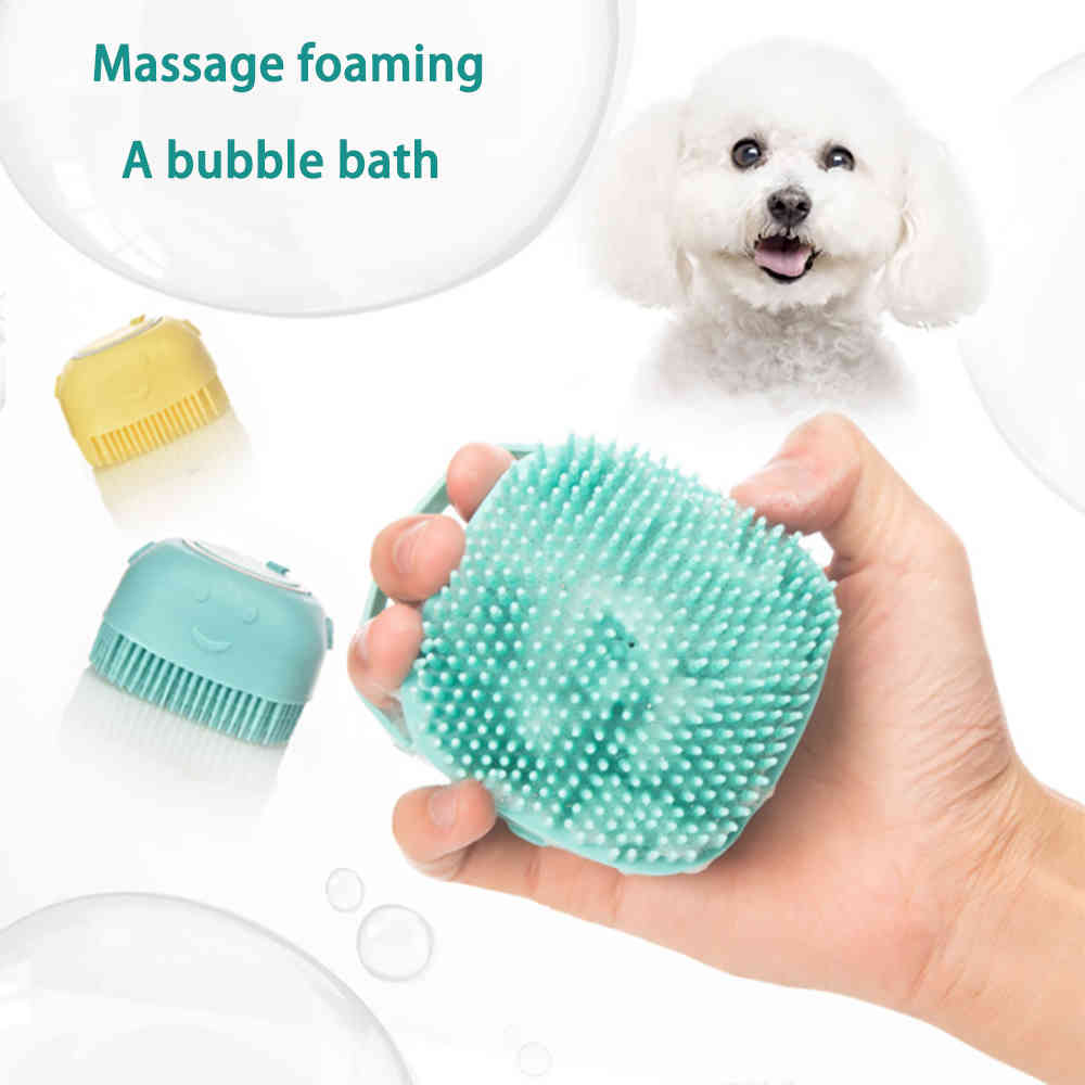 Soft Silicone Brushes Pet Dog Shampoo Massager Brush Cat bathe Comb Grooming Shower Brush For Bathing Short Hair Pet Products
