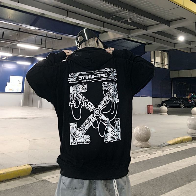 New White Trendy Reflective Off Mechanical Arrstyle Versatile Loose Terry Plush Men's and Women's Hoodie
New White Trendy Reflective Off Mechanical Arrstyle Versatile Loose Terry Plush Men's and Women's Hoodie