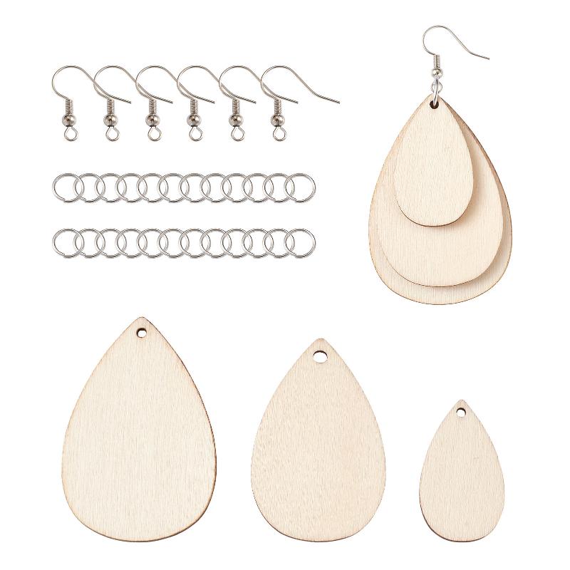 Charms 1 Set Natural Mixed Shape Wood Big Pendants With Iron Jump Ring And Earring Hooks For DIY Dangle Making Decor, Bronze;silver
Charms 1 Set Natural Mixed Shape Wood Big Pendants With Iron Jump Ring And Earring Hooks For DIY Dangle Making Decor, Bronze;silver
